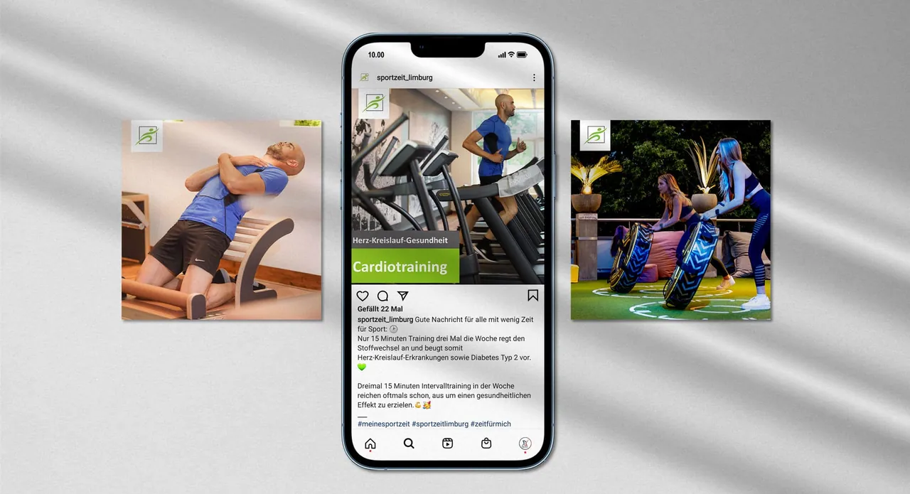 Social Media Management Meine SportZEIT Limburg, Social Media-Referenz der Marketing-Agentur NEXAS Media