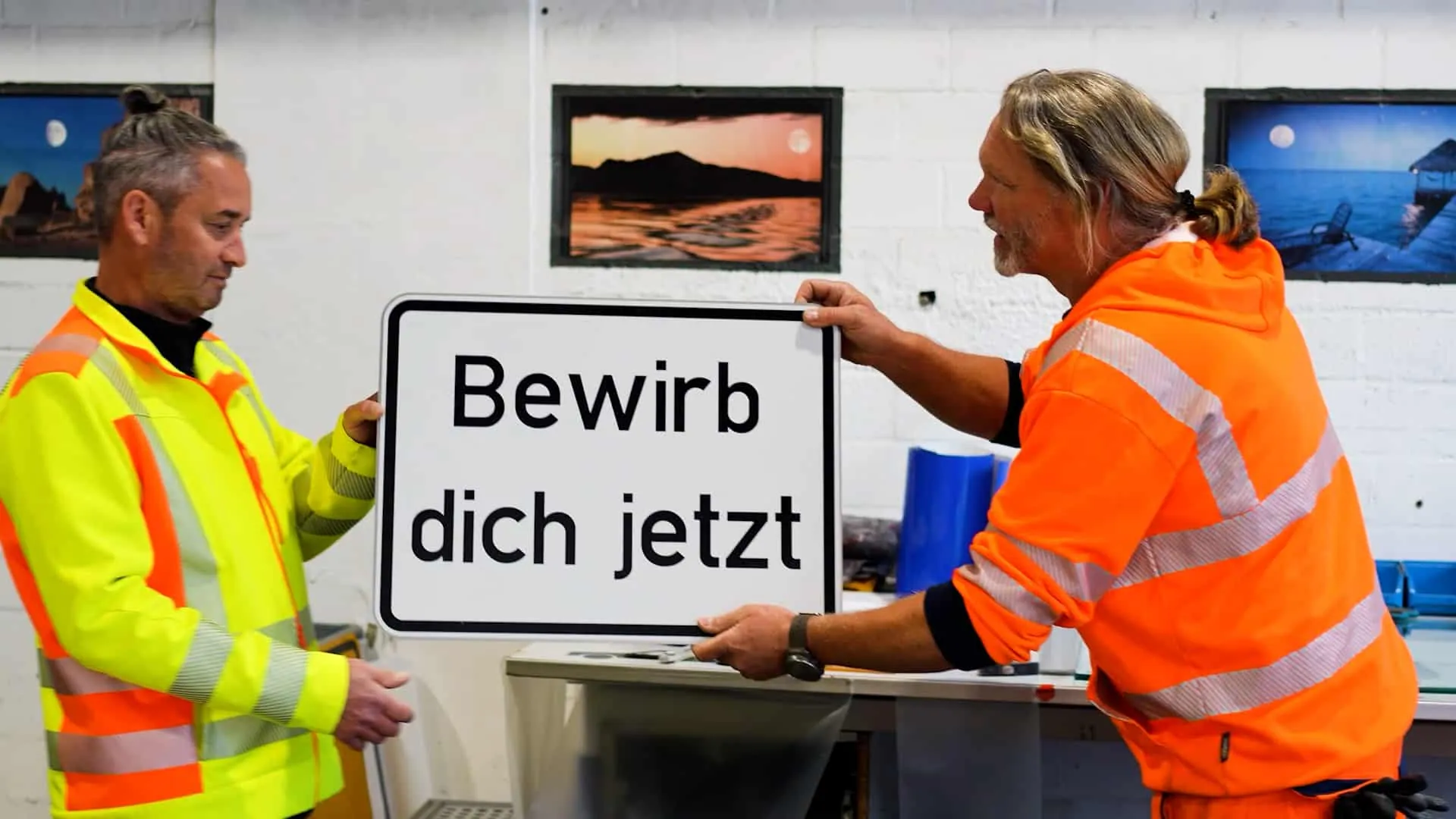 Mülheim Stadtverwaltung Szene: Szene aus dem Videoprojekt Recruiting Stadt Mülheim an der Ruhr, Bauhof von NEXAS Media